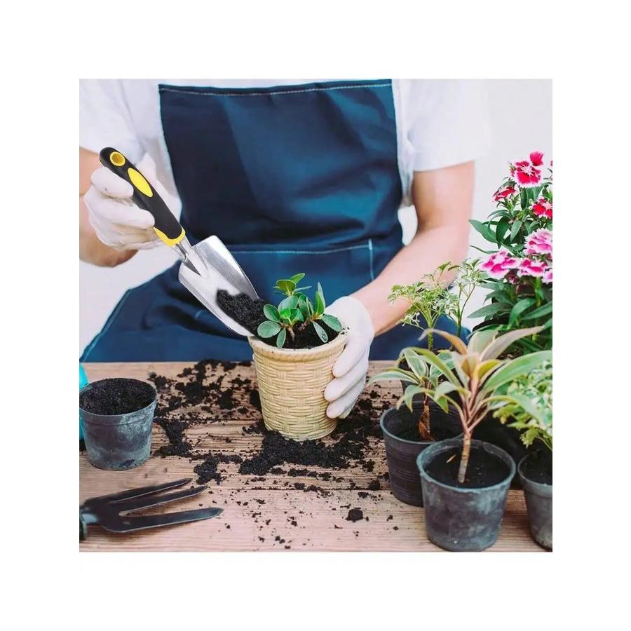 1pc/ Stainless Steel Gardening Shovel With Rubber Anti Slip Handle for Planting Excavating Weeding and Gardening Tools