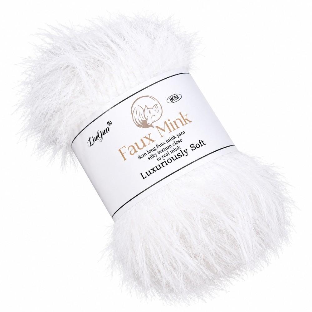 50g Hand-Mixed Faux Fur Yarn 8cm Long Woolen Yarn Mink Yarn  Handmade Sweater Shawl Scarf Woven Hat