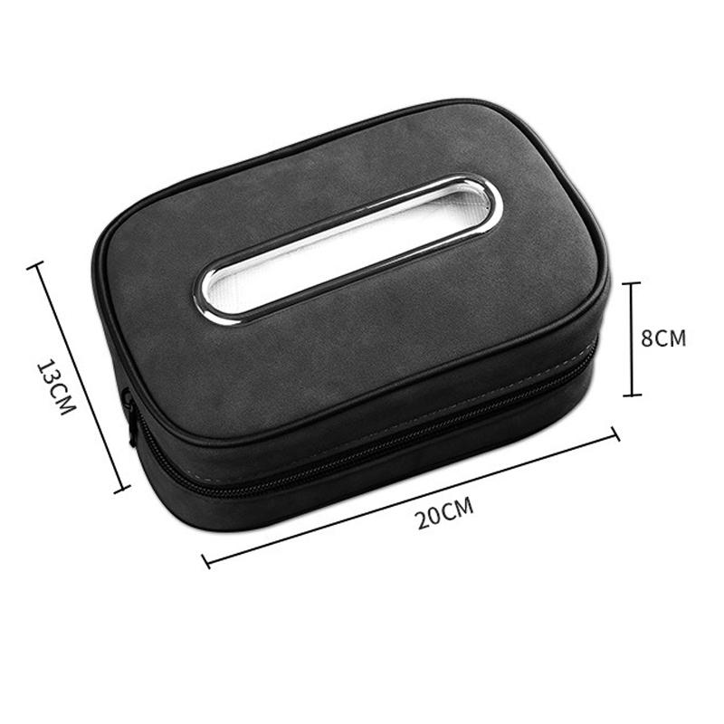 Bilinteriör Papperslåda Mocka Solskyddssits Rygg Hängande Väska För Porsche Cayenne Panamera Macan 911 718 918 Taycan Boxster