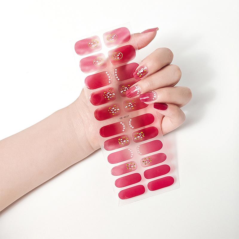 

Nail Polish Stickers, Non-baking Sparkling Nail Polish Nail Stickers, Nail Polish Stickers, Full Nail Stickers, Waterproof YB-4037