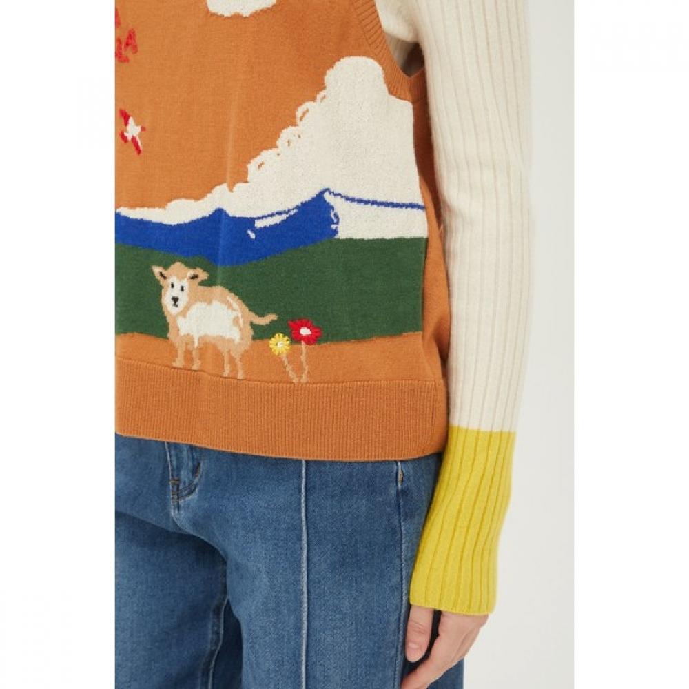 Benetton Benetton Layered Knit Vest Bakv60361 Ca