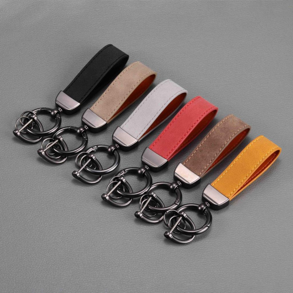 American Creative Frosted Leather Car Keychain: Exquisite, Personalized Hand Rope Pendant for Men and Women