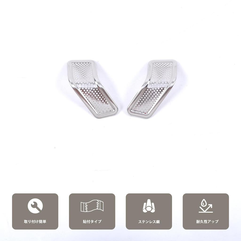 METYOUCAR Toyota Land Cruiser 250 Air Conditioner Air Vent Dustproof Double Side Air Vent Stainless Adhesive Easy Interior Custom Car Set Cover,