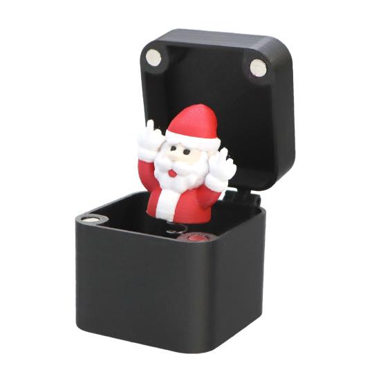 1/2/4Pcs Christmas Middle Finger In A Box Ornament Pop-up Santa Claus Reindeer Snowman Box Desktop Decoration Tricky Props Gag Prank Gift