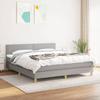 Exclusive House - Bed Slat Base with Mattress Light Grey 180x200cm Fabric