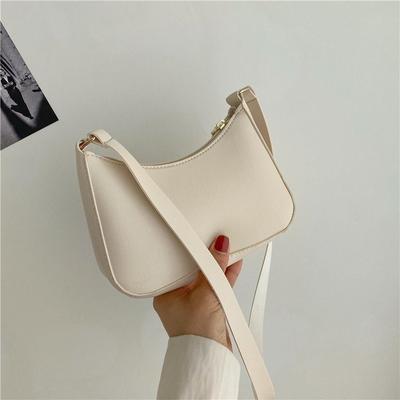 Unterarmtasche Neue Damenmode Handtaschen Retro Einfarbig PU-Leder Schulter Lässig Damen Hochrangig