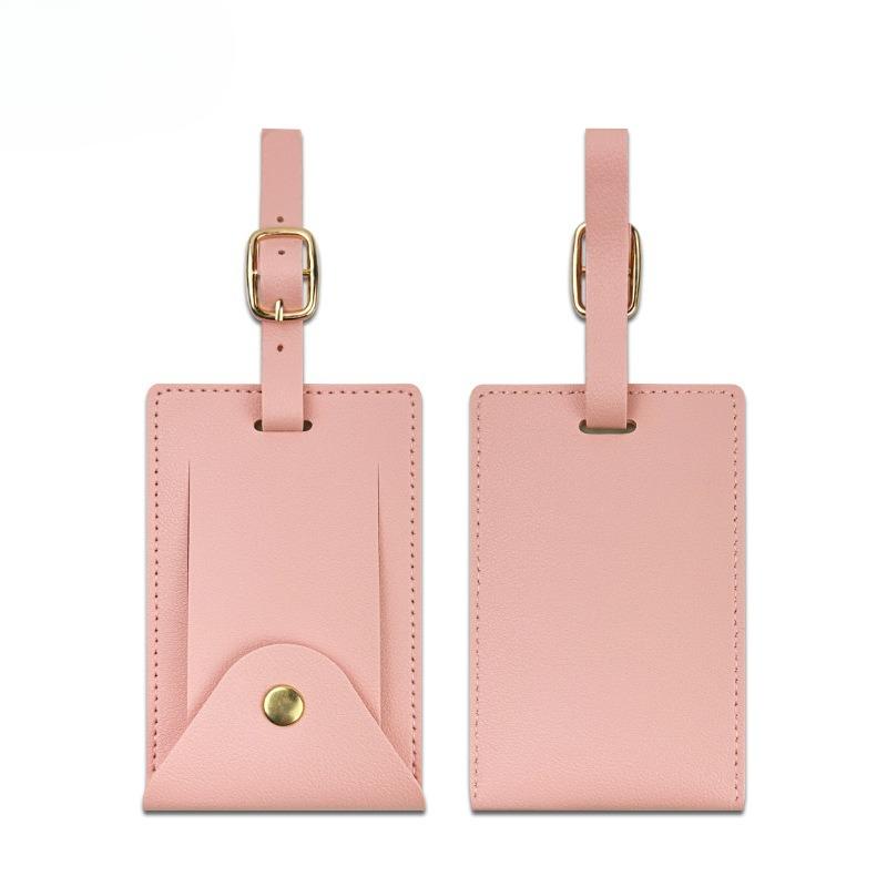 Gepäckanhänger PU-Leder Koffer ID-Adress-Namenshalter Gepäck-Boarding-Anhänger Damen Herren Reiseaccessoires Tragbares Etikett