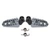 1 Pair Motorcycle Front Foot Pegs CNC6063 Aluminum Alloy 10mm Height Increase Adjustable Footrests