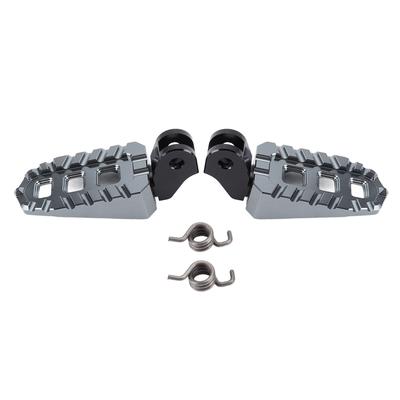 1 Pair Motorcycle Front Foot Pegs CNC6063 Aluminum Alloy 10mm Height Increase Adjustable Footrests