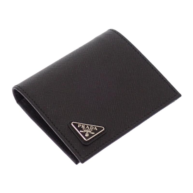 PRADA  2MO008_QHH_F0002 Bifold Wallet black Safiano mens