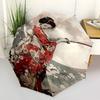 1pc Cherry Blossoms Kimono Umbrella with 8 Iron Ribs and a Plastic Handle, Automatic Opening and Closing, Portable and Foldable1057