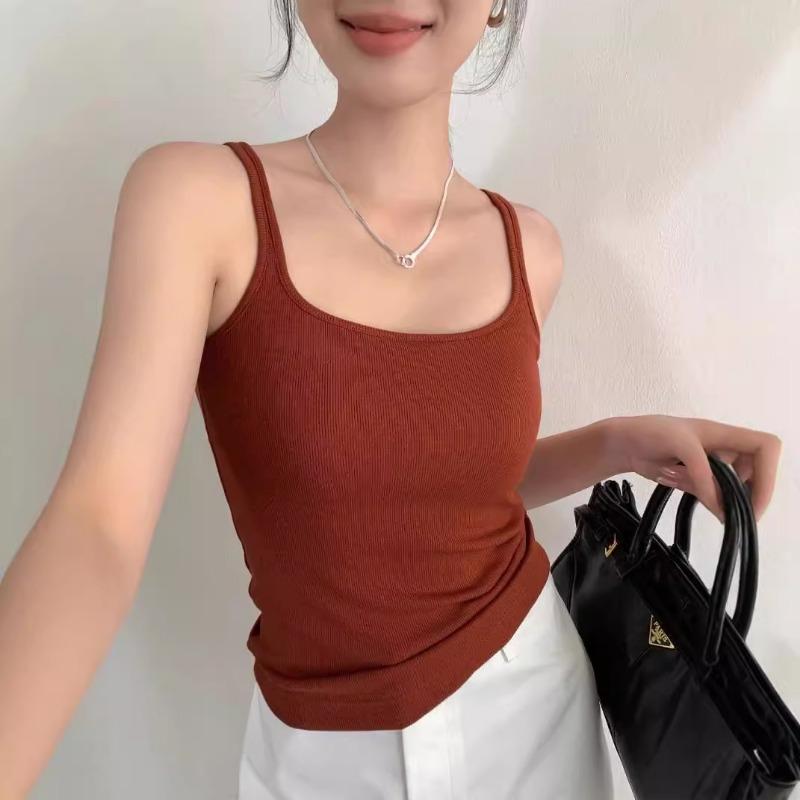 Basic Small Square Collar One Cup Heating Vest Shaved Slimming All Strap with Korean Base