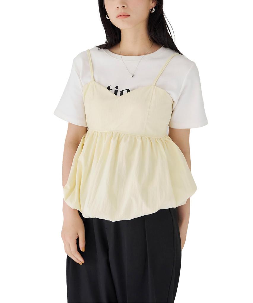 Titibait Balloon Switch Camisole Free AEW19110 Top, Women's, Size, Yellow,