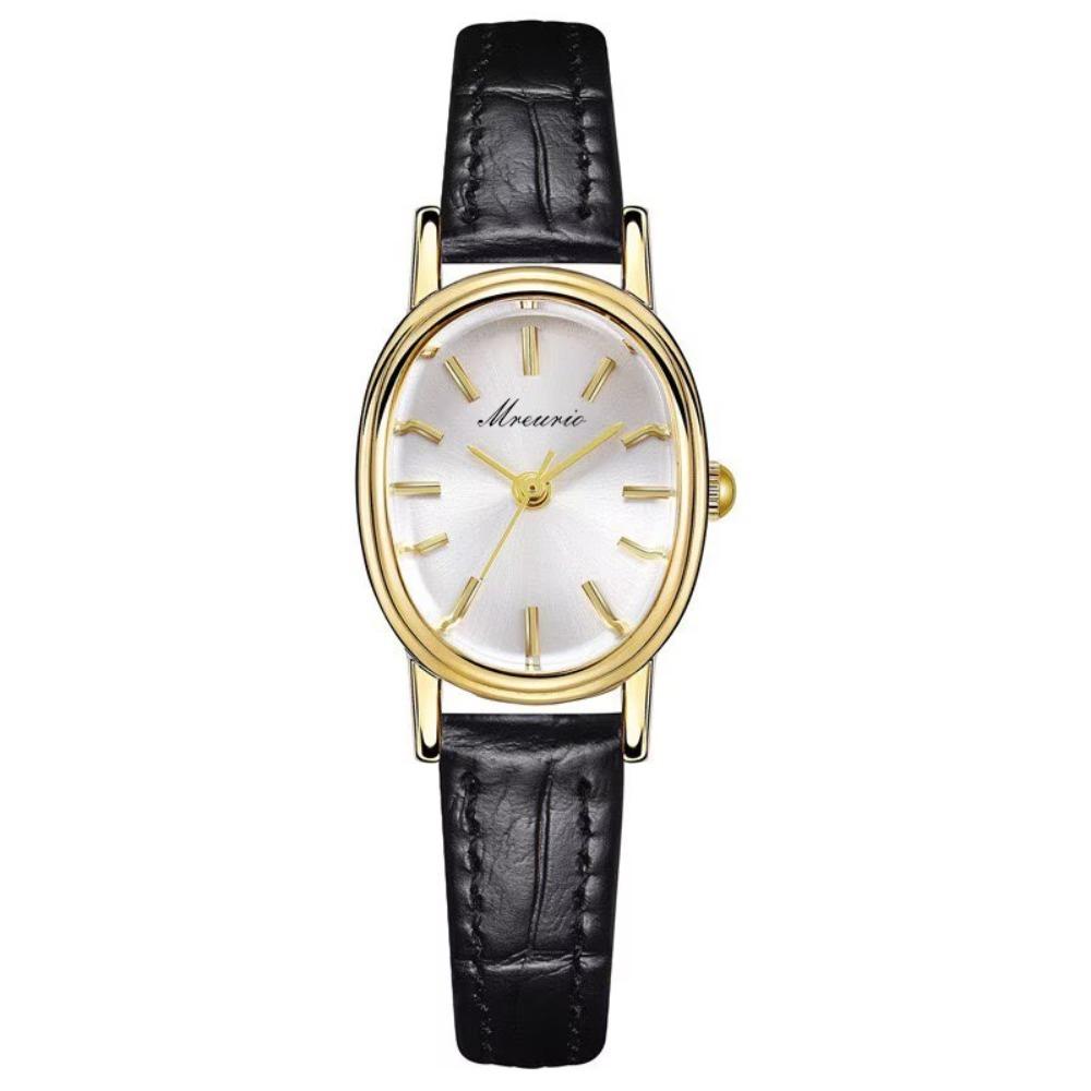 Oval Egg Shape Ladies Watch Alloy Luxury Women Watch Elegant Women Timepiece  Gift B