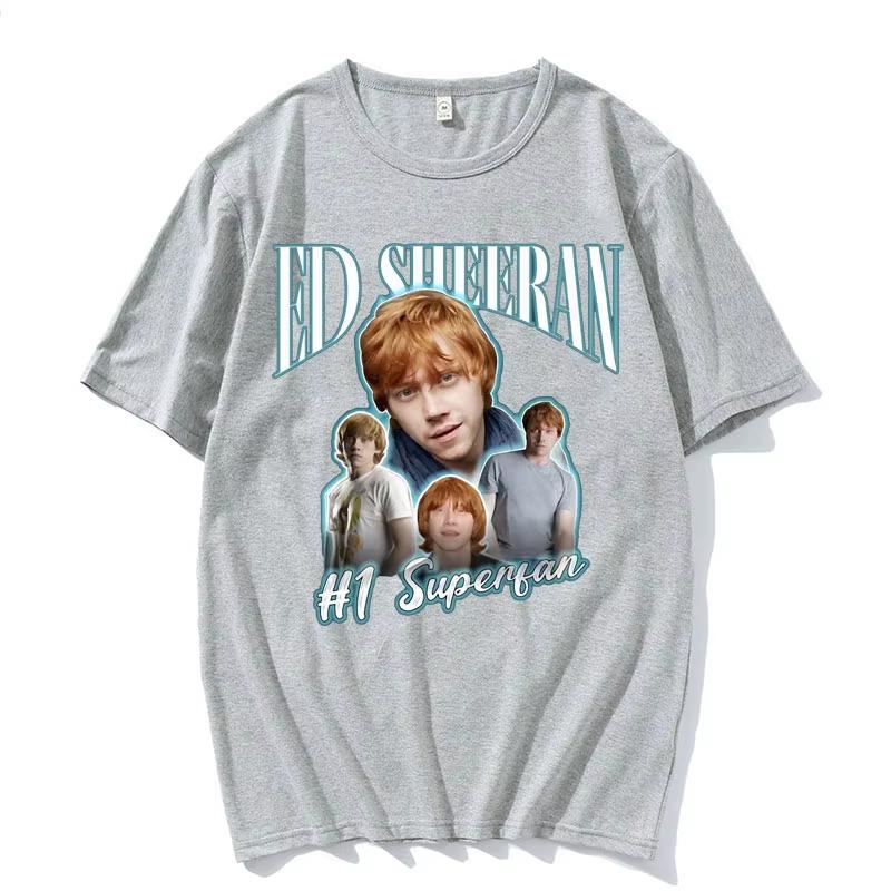 Funny Ed Sheeran Number One Superfan Meme T Shirt Unisex Unisex Fashion Retro Short Sleeve Tshirt Unisex Gothic Casual Tees