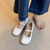 Silver French Ballet Style Light Mouth Inner Height Increase Flat Sole Shoes Women's 2026 New Summer Retro Mary Jane Shoes