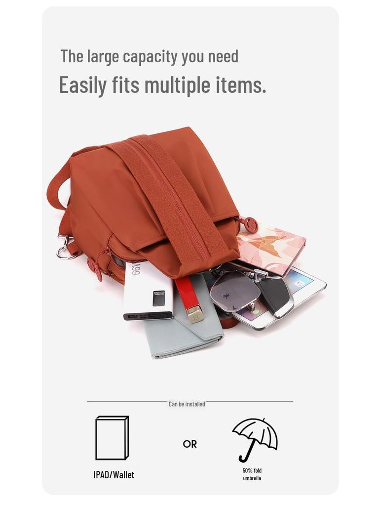 Women's Luxury Oxford Cloth Crossbody Backpack: Large Capacity, Trendy Design.