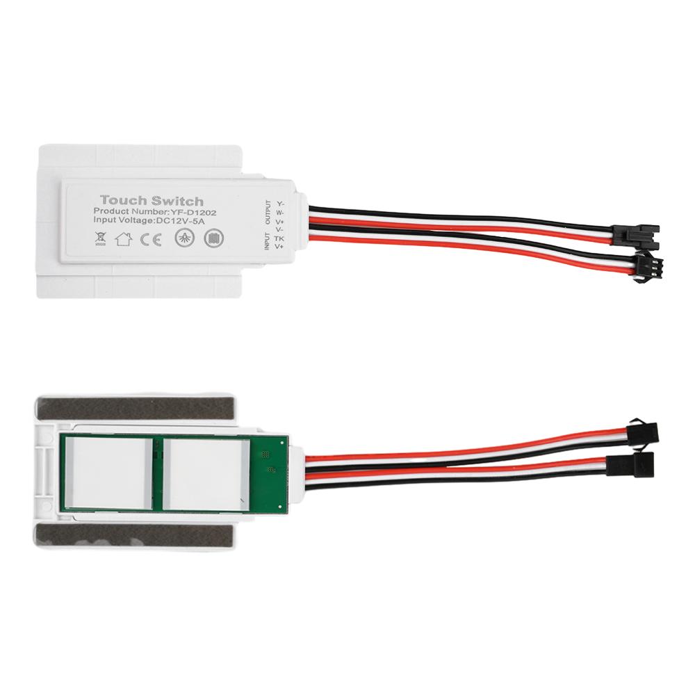

Smart Inductive Dimmer Switch DC12V 5A 60W LED Briver LED Double Touch Button Defogger Switches for Bathroom Mirror Light