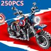 250 SZTUK Motocykl Vintage Kreatywny Mech Model Motocykla Klocki do Budowania Montaż DIY Zabawki Ozdoby Zestaw Prezent Chłopcy Dzieci Urodziny
