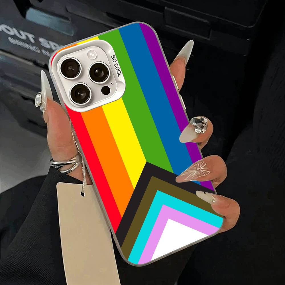 Lesbian LGBT Rainbow Pride Phone Case For IPhone 17 Air 16 15 14 13 12 11 Pro Max White  Sliver  Hard Cover