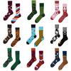 Trendy Asymmetrical Cartoon Socks - Unisex Cotton Mid-Tube Versatile Style