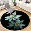 1PC Floral Bloom Office Round Area Rug, Mat Suitable For Office, Under Office Chairs Bedroom Living Room Home Decor, Room Deco