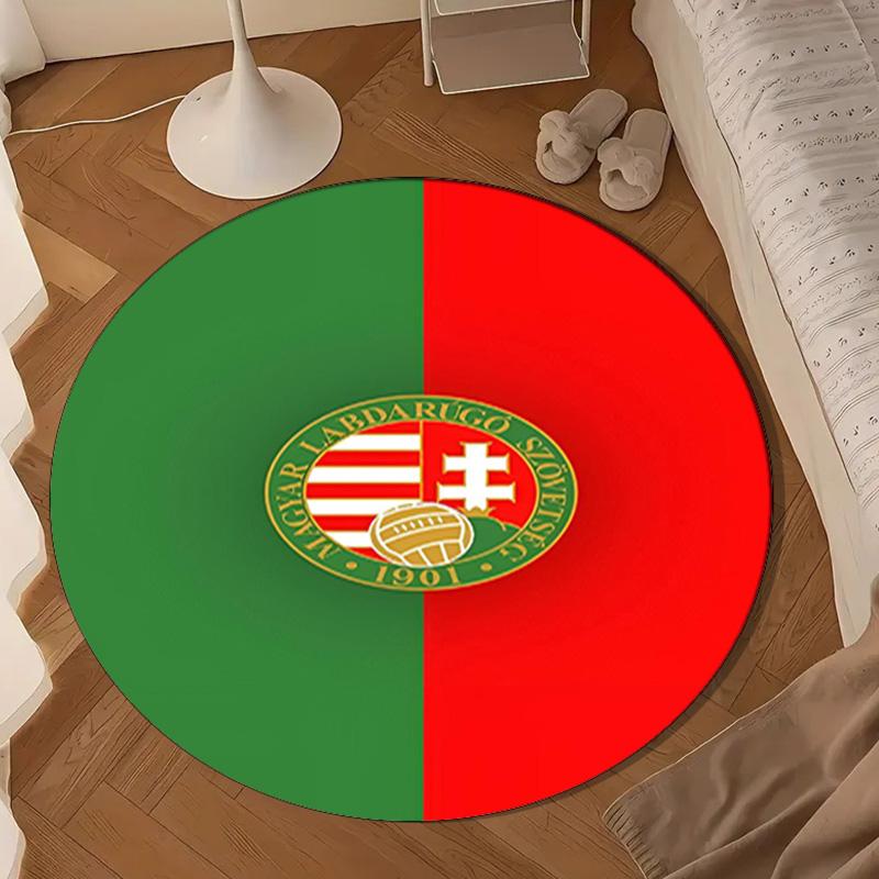 Hungarian Football Emblem Round mat Home Decor, Chair rug For livingroom,Bedroom, doormat home decor Birthday Gift Christmas Gifts