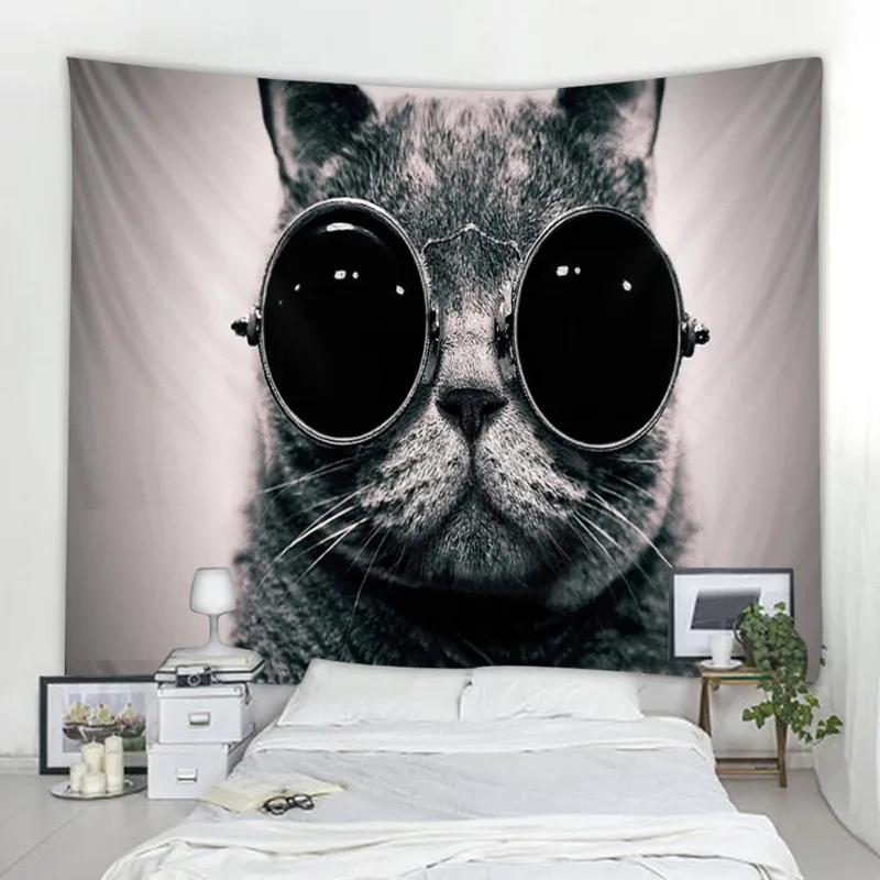 Wanddekoration Zuhause Wandteppich Lustige Katze Hintergrund Hängestoff Büro Wohnzimmer Wandteppich