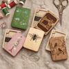 Holzmaterial Holz Magnetische Nadelbox Magnetische Eigenschaft Kurkuma Farbe Nähwerkzeug Aufbewahrungsbox Langlebige Konstruktion