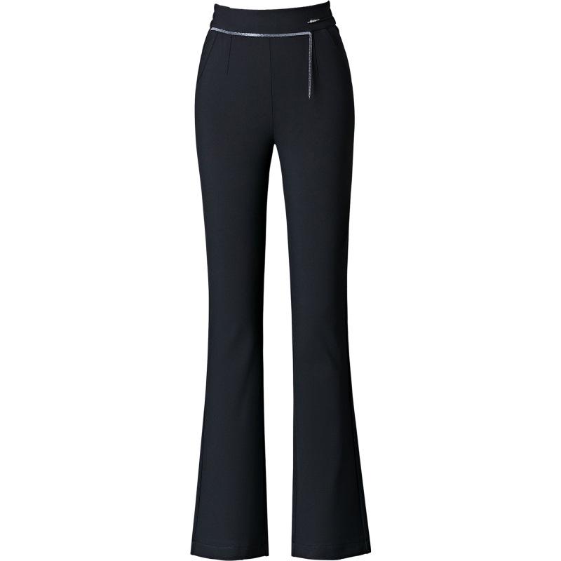 2025 High-Waisted Elastic Flare Pants: Slimming and Casual for Middle-Aged Women