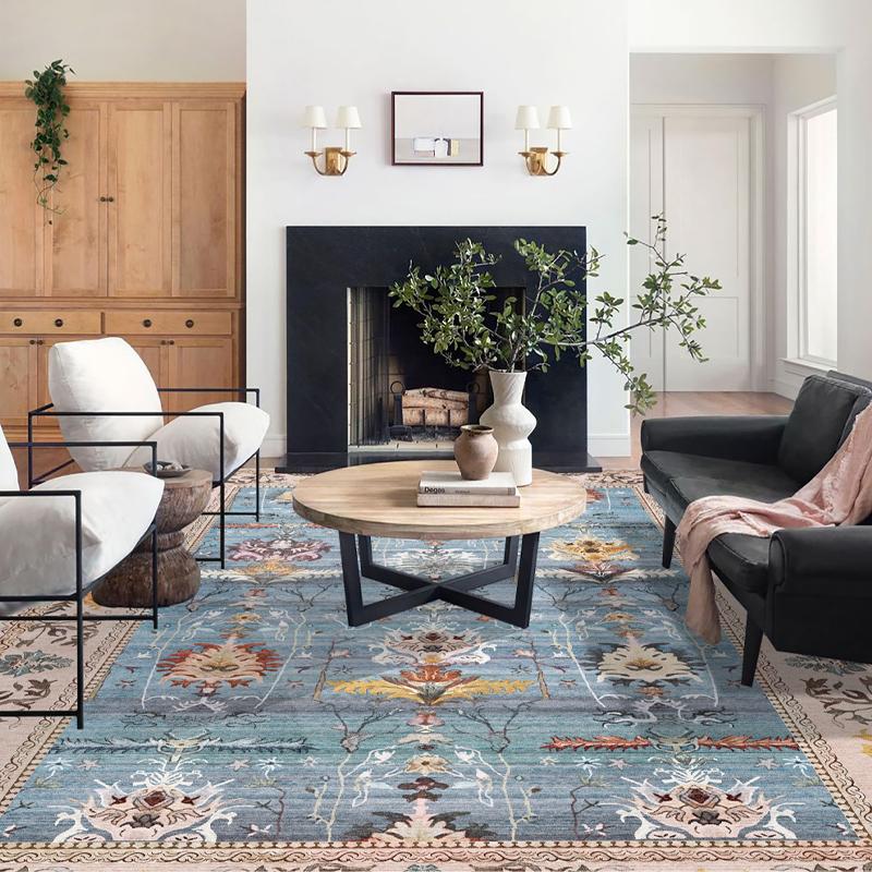European Vintage Carpet Non-slip Ethnic Rugs for Living Room Bedroom Large Area Lounge Rug Home Decoration