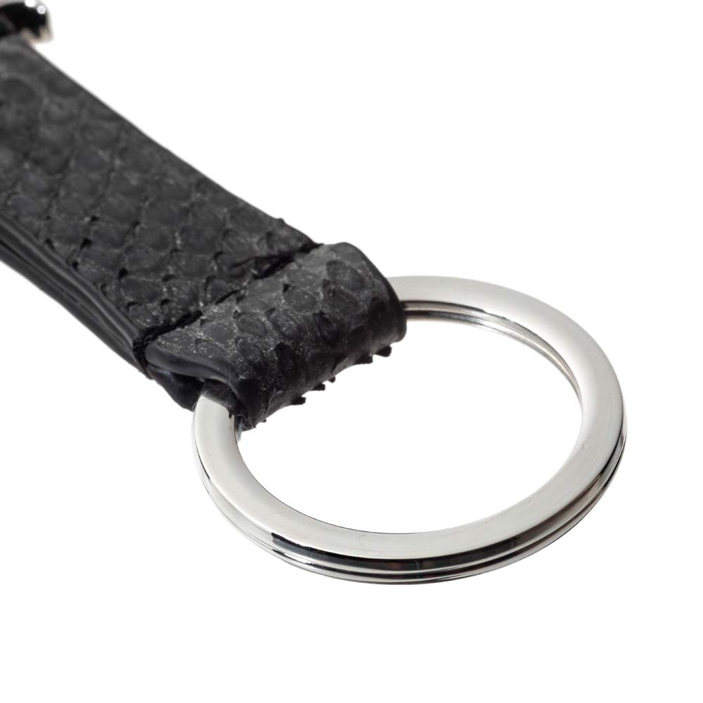 Artemis Klassische Florale Karabiner-Schlüsselanhänger, Pythonskin, Herren, ACLK0024, Herren Marken Schmuck, Edelstahl Schlüsselanhänger, Schlüsselring