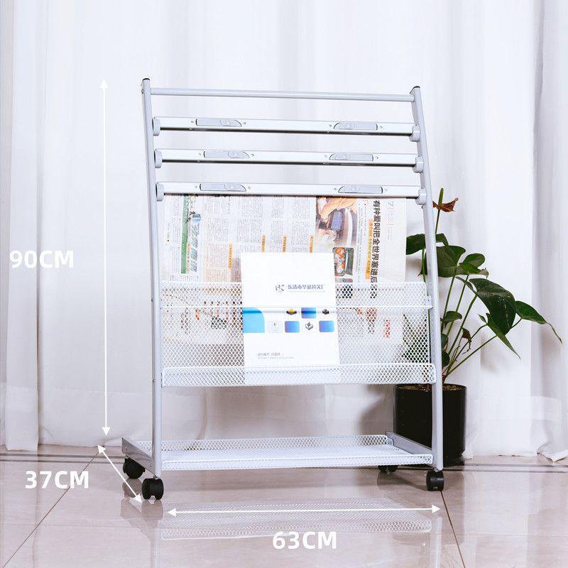 Newspaper & Magazine Display Stand with Brochure Holder for Office Organization and Storage