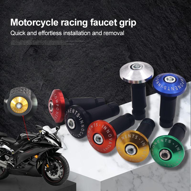 2ks 7/8" 22mm motocyklové hliníkové řidítka Převodovka Vyvážená zástrčka Posuvník řidítek Závaží na konci rukojeti Čepice pro Honda Suzuki Yamaha