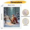 Christmas Santa Claus and reindeer forest snow digital painting oil painting art kit hand painting home decoration painting
