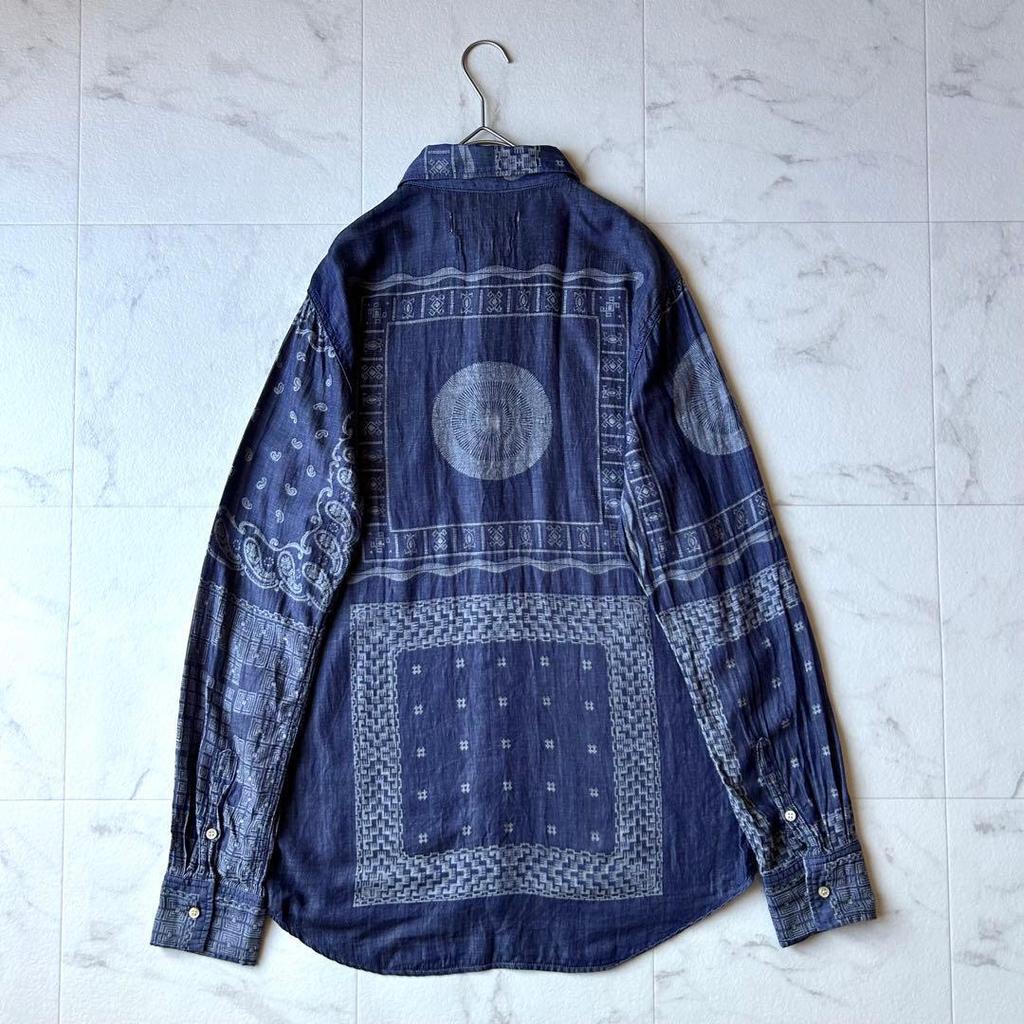 Used REMI RELIEF Paisley Pattern Shirt Linen Blend