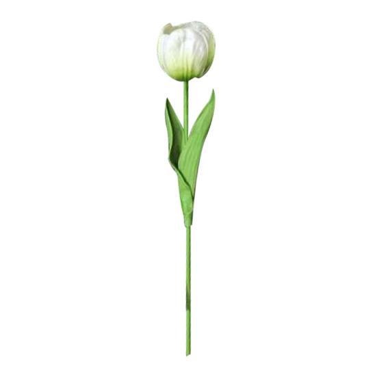 Real Touch Artificial Tulip Flower 13.7" PU Faux Tulips Lifelike Fake Tulip with Long Stem for Wedding Home Table Centerpiece Spring Garden Decor