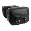 Motorcycle Saddlebags 30L Capacity PU Leather Waterproofing Side Luggage Bags Universal Fit for Motorcycles