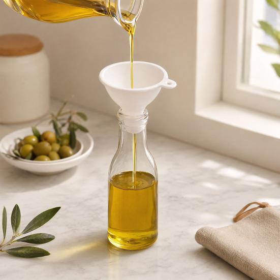 Entonnoir en Silicone pour Cuisine, Large Ouverture Petit Bec pour Huile Poudre de Lait Grains, Entonnoir Pliable de Qualité Alimentaire pour Liquides Marchandises Sèches
