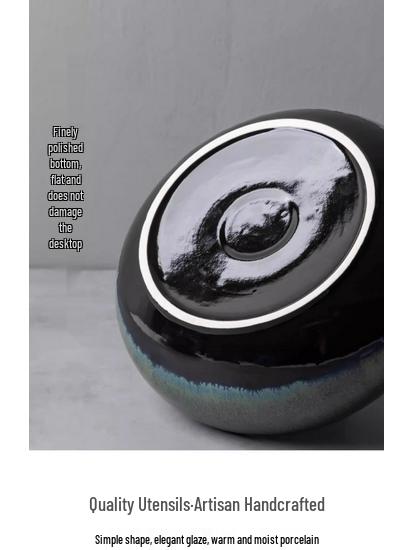 Retro Ceramic Ashtray - Large, Creative Design for Home or Office Anti-Fly Ashtray