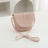Pure Color Children Straw Bag Handmade Rattan Bag New Handwoven Beach Bag  Women