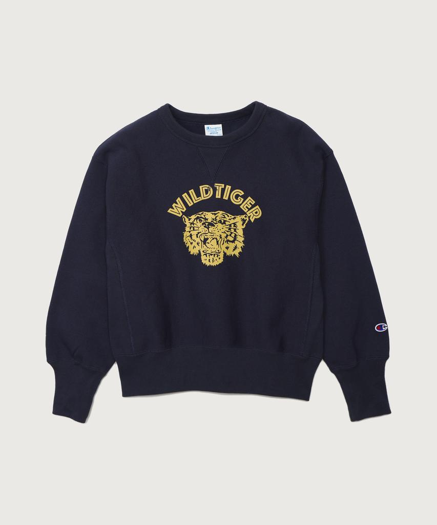 CHAMPION Women'S Reverse Weave Signature Graphic Brushed Sweatshirt Dark Navy