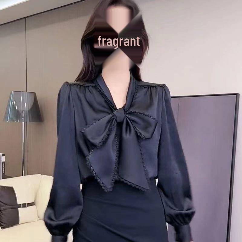 Women's Chic French-Style White Shirt - Trendy Base Layer for Spring & Autumn