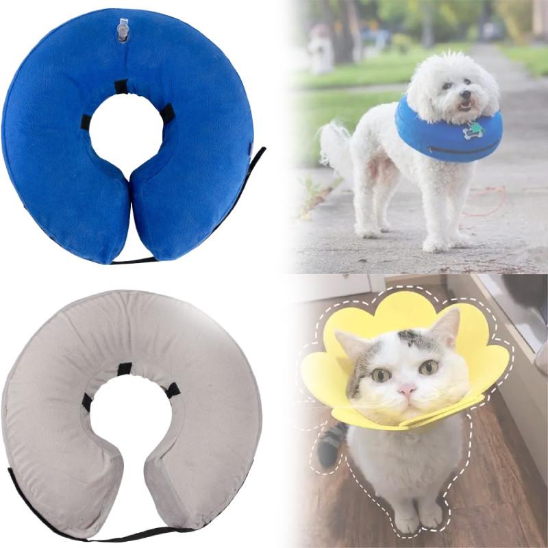 Pet Reusable Inflatable Collar Pvc Dogs Cats Protect Wounds Healing Promote