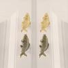 1pc Gold Color Carp Fish Brass Handle Retro Luxury Cabinet Door Knobs Single Hole Furniture Hardware Wardrobe Drawer Pulls