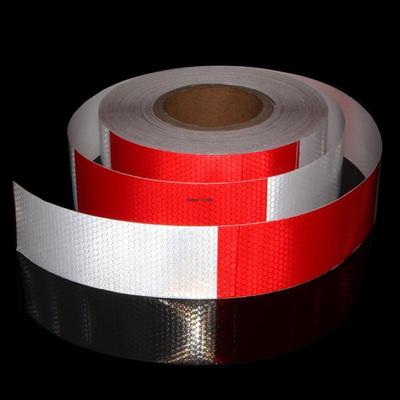 5cmx50m Reflector Warning Tape White Red Trailer Tractor Truck Reflective Sticker On Grab Excavator Glow In The Dark For Bicycle