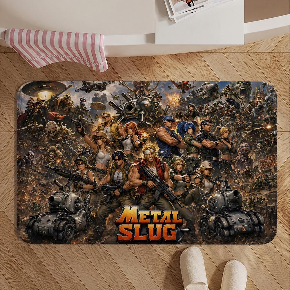 Game-Metal SlugS Floor Mat Soft Non-Slip Bath Mat, Bedside Carpet, Absorbent Doormat for Home