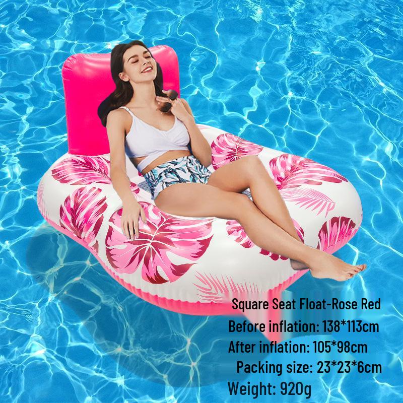 Foldable Striped Inflatable Pool Float Hammock Recliner