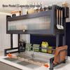 Multifunctional Kitchen Sink Organizer: Dustproof Dish and Cupboard Rack for Countertop Storage.