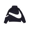 Men's Nike Half Zipper Big Swoosh Jacket Us Edition Black AJ1404-010